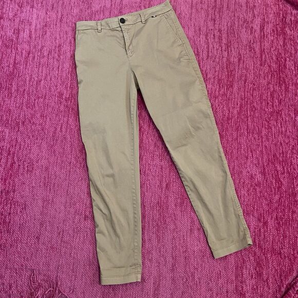 Hugo Boss Cotton Stretch Twill Ankle Pants Tan Size US 4 - Picture 1 of 11